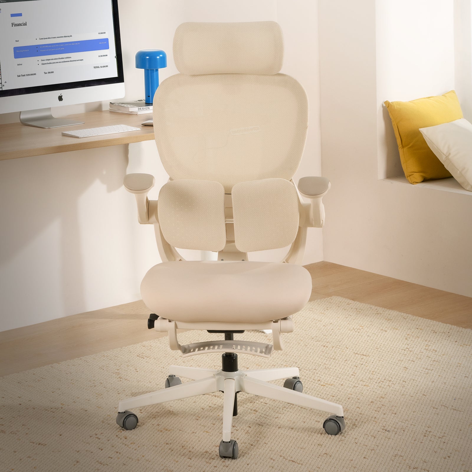 (Pré-encomenda) Cadeira de Escritório Ergonómica Hinomi Q2 com Apoio para Pés Grátis