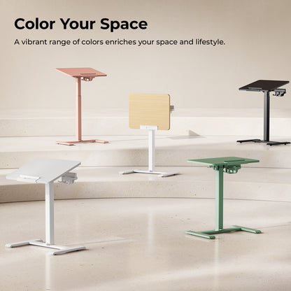 Bureau Hinomi Air réglable en hauteur, inclinable, pliable avec roues | Table pour ordinateur portable
