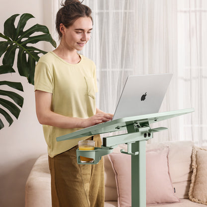Bureau Hinomi Air réglable en hauteur, inclinable, pliable avec roues | Table pour ordinateur portable