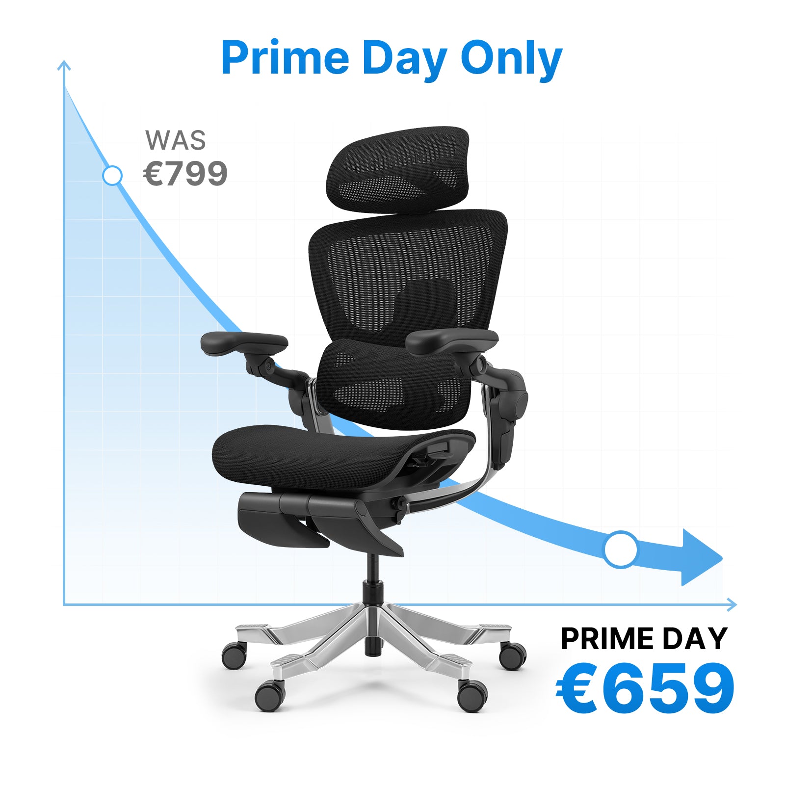 Hinomi H2 Pro Ergonomic Office Chair with Selectable Footrest