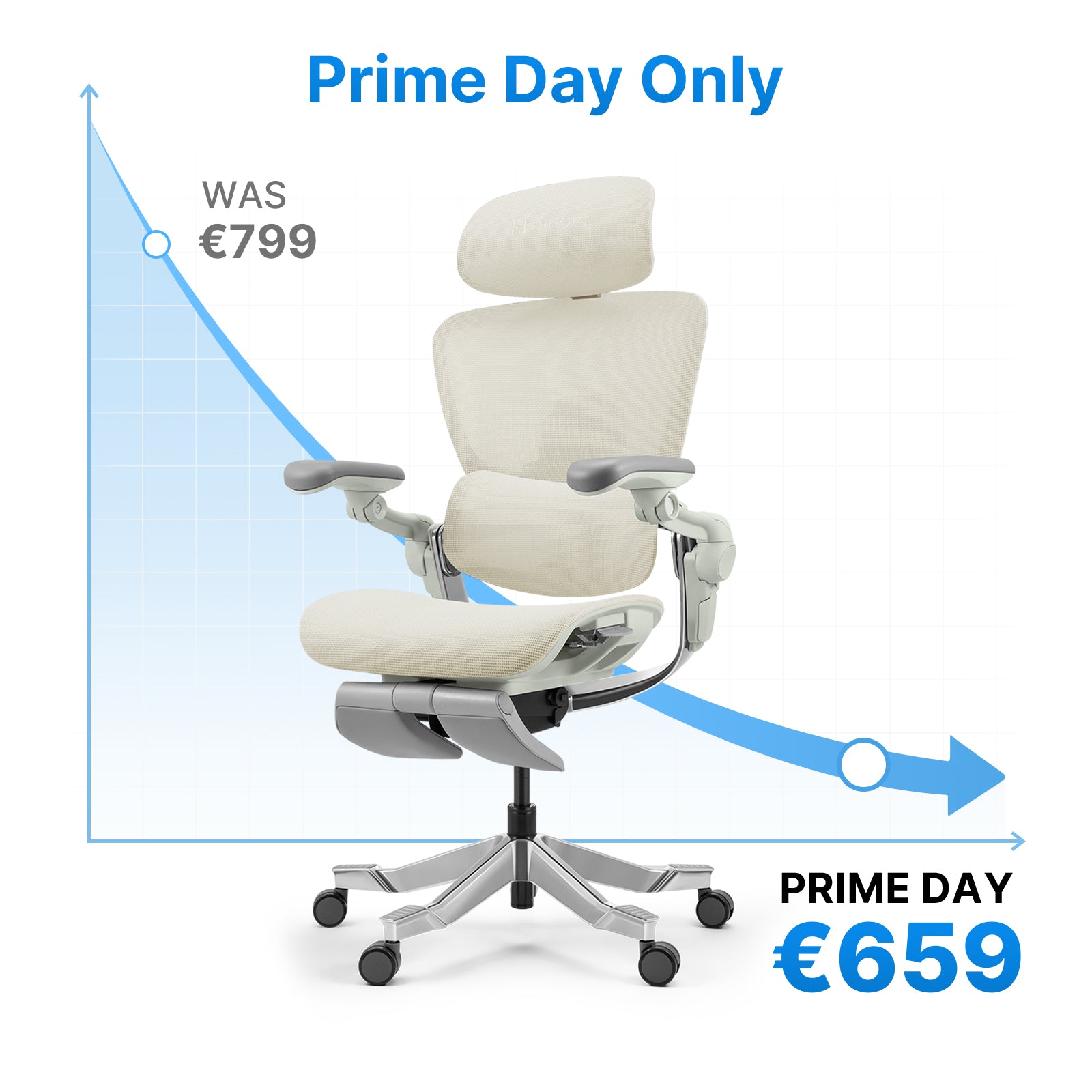 Hinomi H2 Pro Ergonomic Office Chair with Selectable Footrest