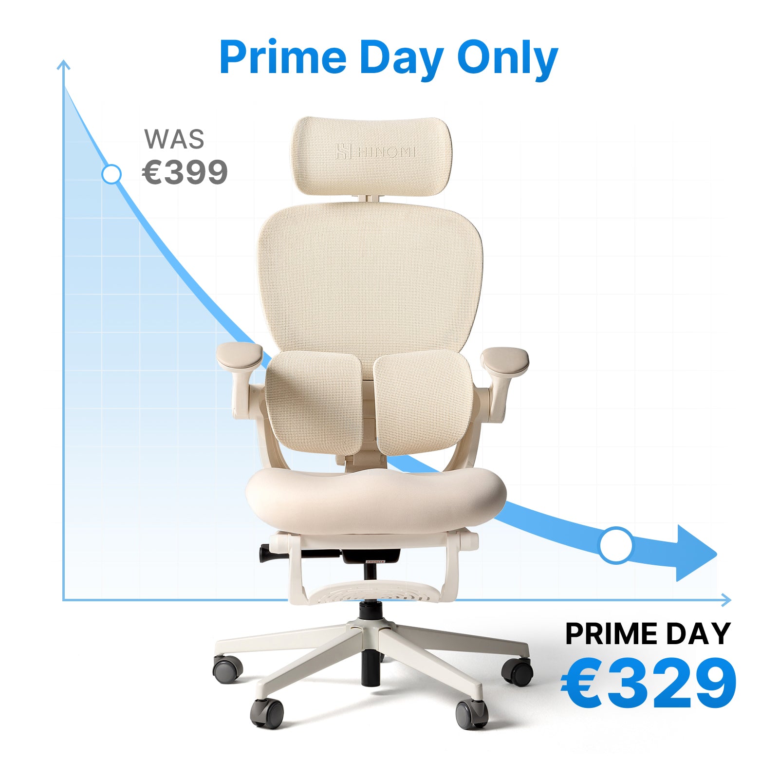 Hinomi Q2 Ergonomic Office Chair with Free Footrest