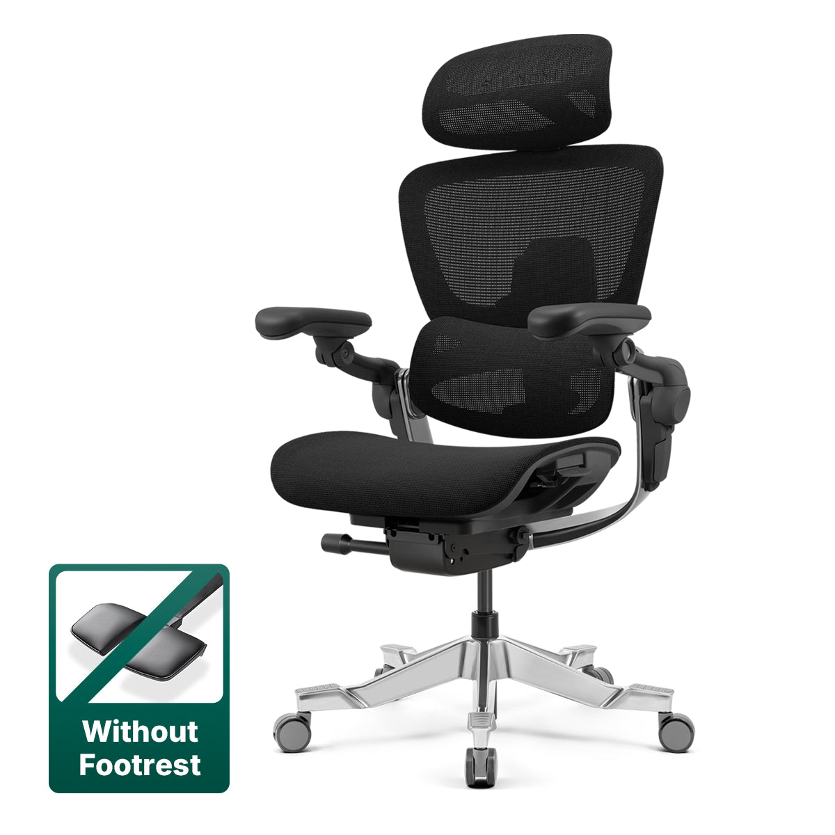 Sedia da ufficio ergonomica Hinomi H2 Pro con poggiapiedi selezionabile