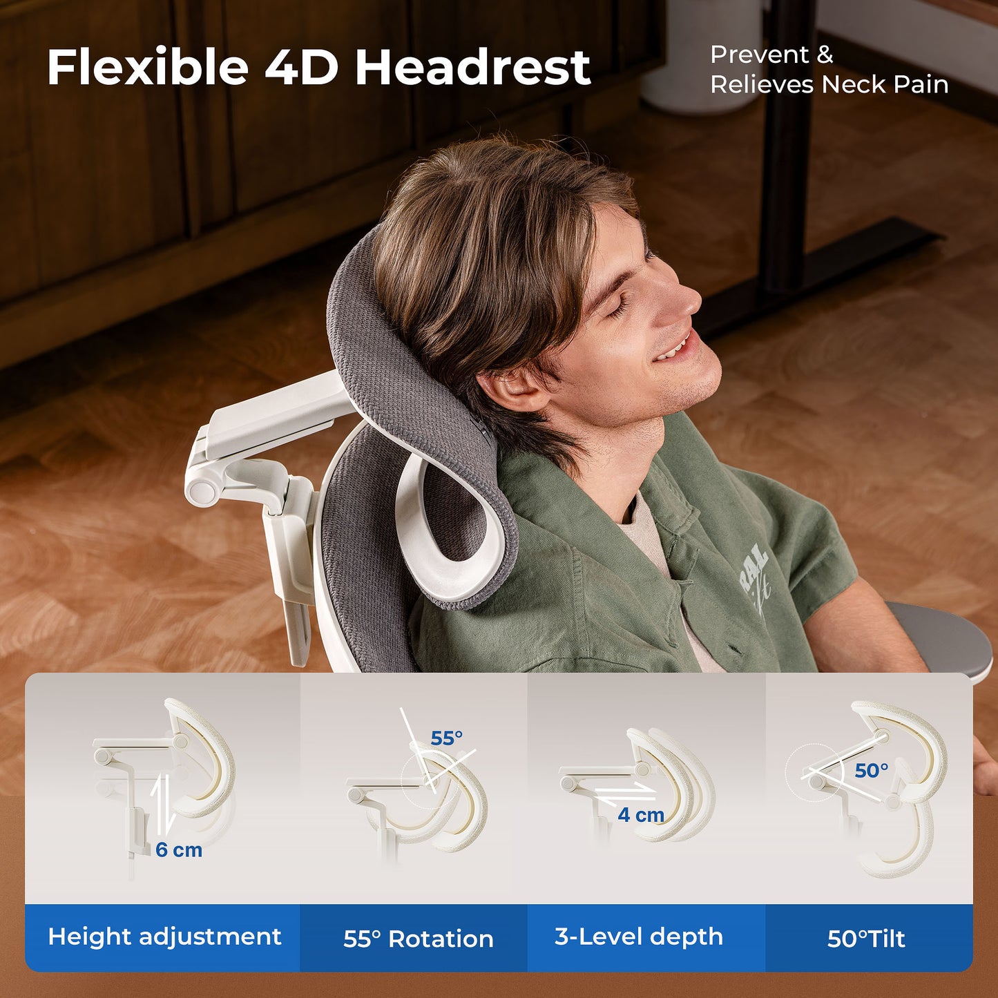 Hinomi Q2 Pro Ergonomic Office Chair with Free Footrest