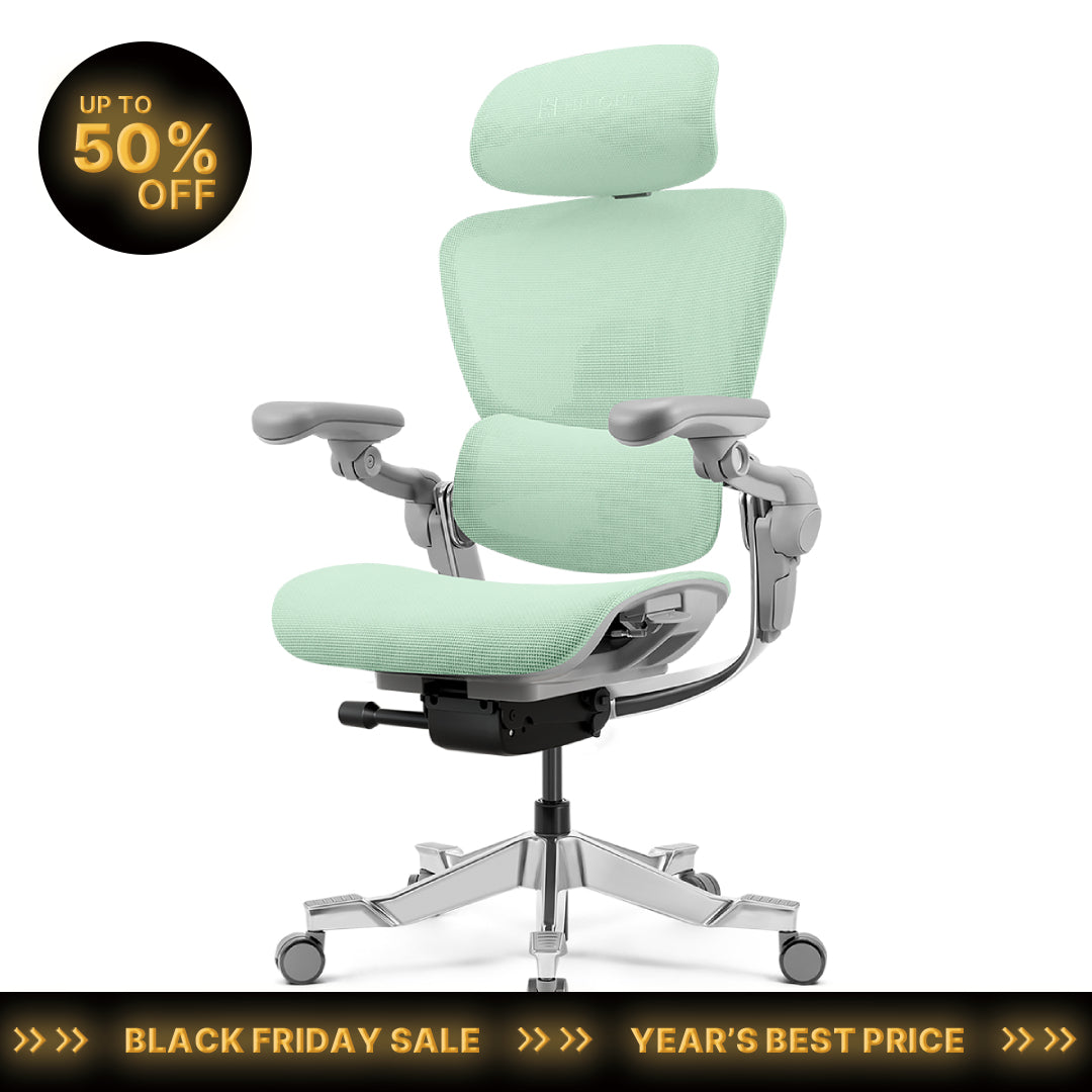 Cadeira de Escritório em Casa Ergonómica Hinomi H2 Pro – Suporte Lombar Ajustável, Apoio para os Pés Opcional