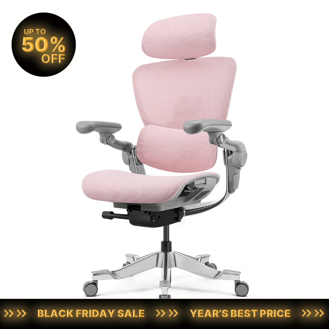 Cadeira de Escritório em Casa Ergonómica Hinomi H2 Pro – Suporte Lombar Ajustável, Apoio para os Pés Opcional