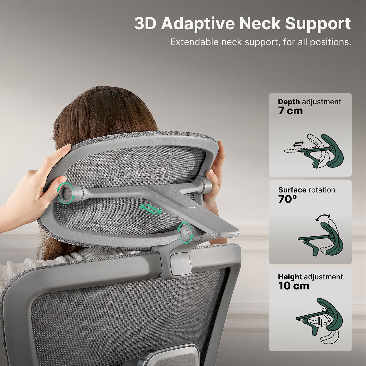Sedia Ergonomica per Ufficio a Casa Hinomi H2 Pro – Supporto Lombare Regolabile, Poggiapiedi Opzionale