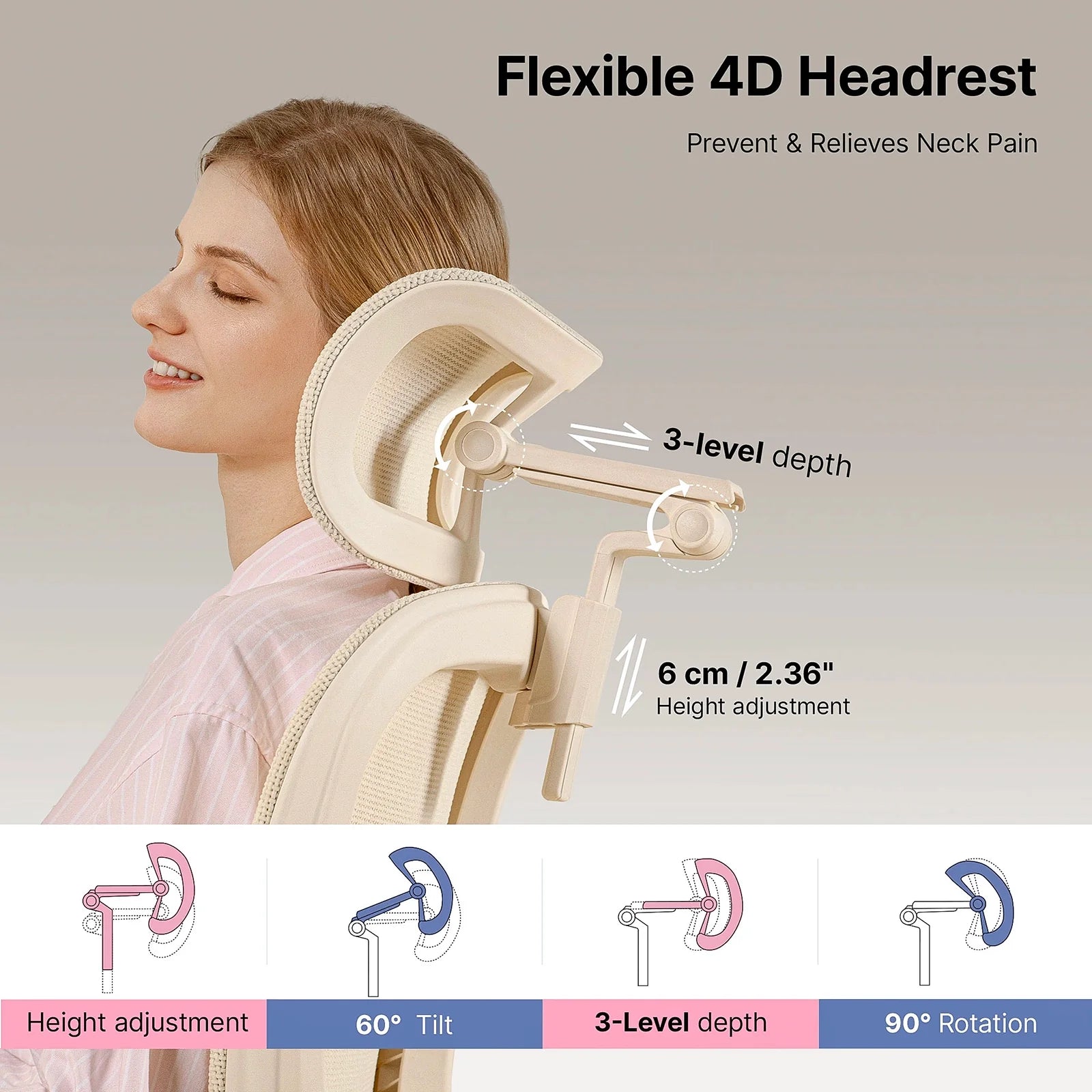 Hinomi Q2 Ergonomic Office Chair with Free Footrest