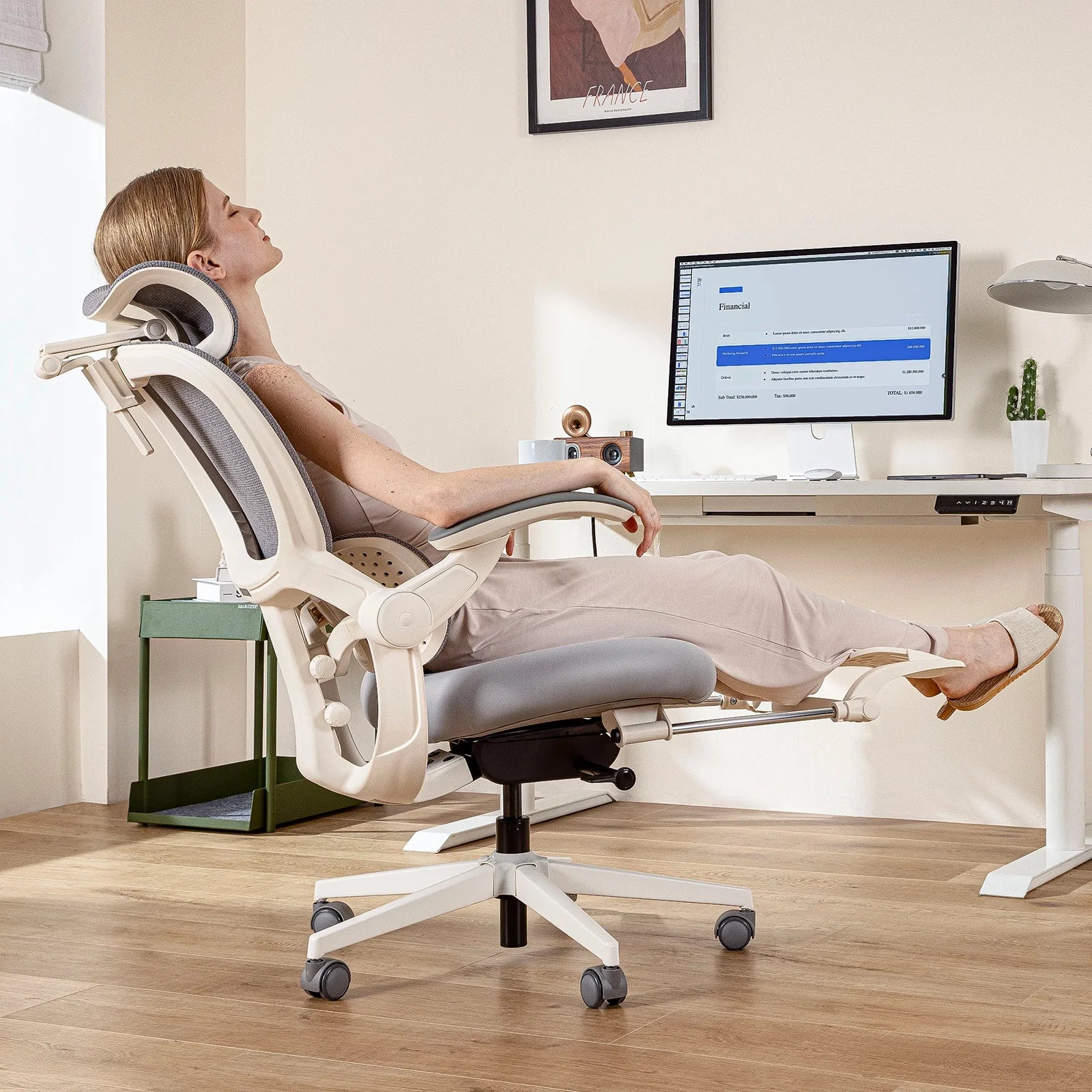 (Pré-encomenda) Cadeira de Escritório Ergonómica Hinomi Q2 com Apoio para Pés Grátis