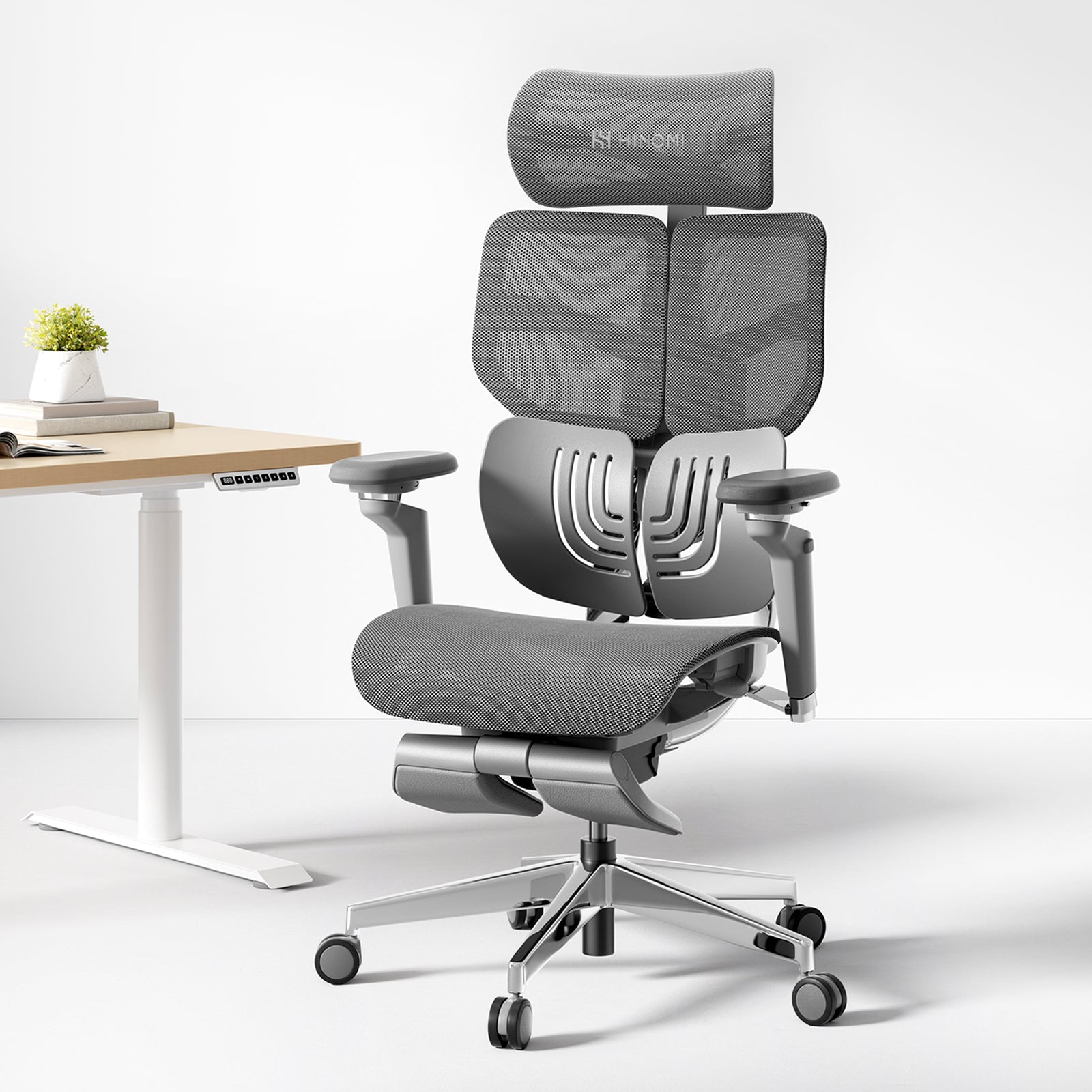 Hinomi X1 Ergonomic Chair: Robust Design, Supreme Comfort with Footrest