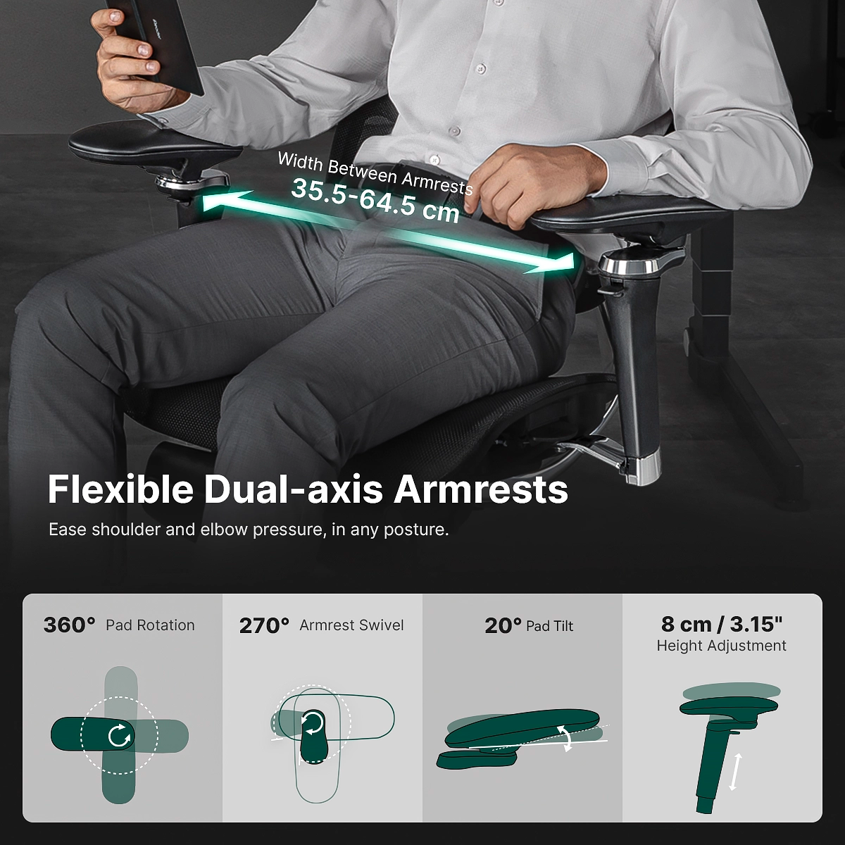 Hinomi X2 Pro Ergonomiczne Krzesło Biurowe (X1 Ulepszone)