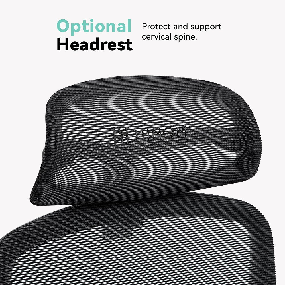 Optional Headrest to protect and support cervical spine 
