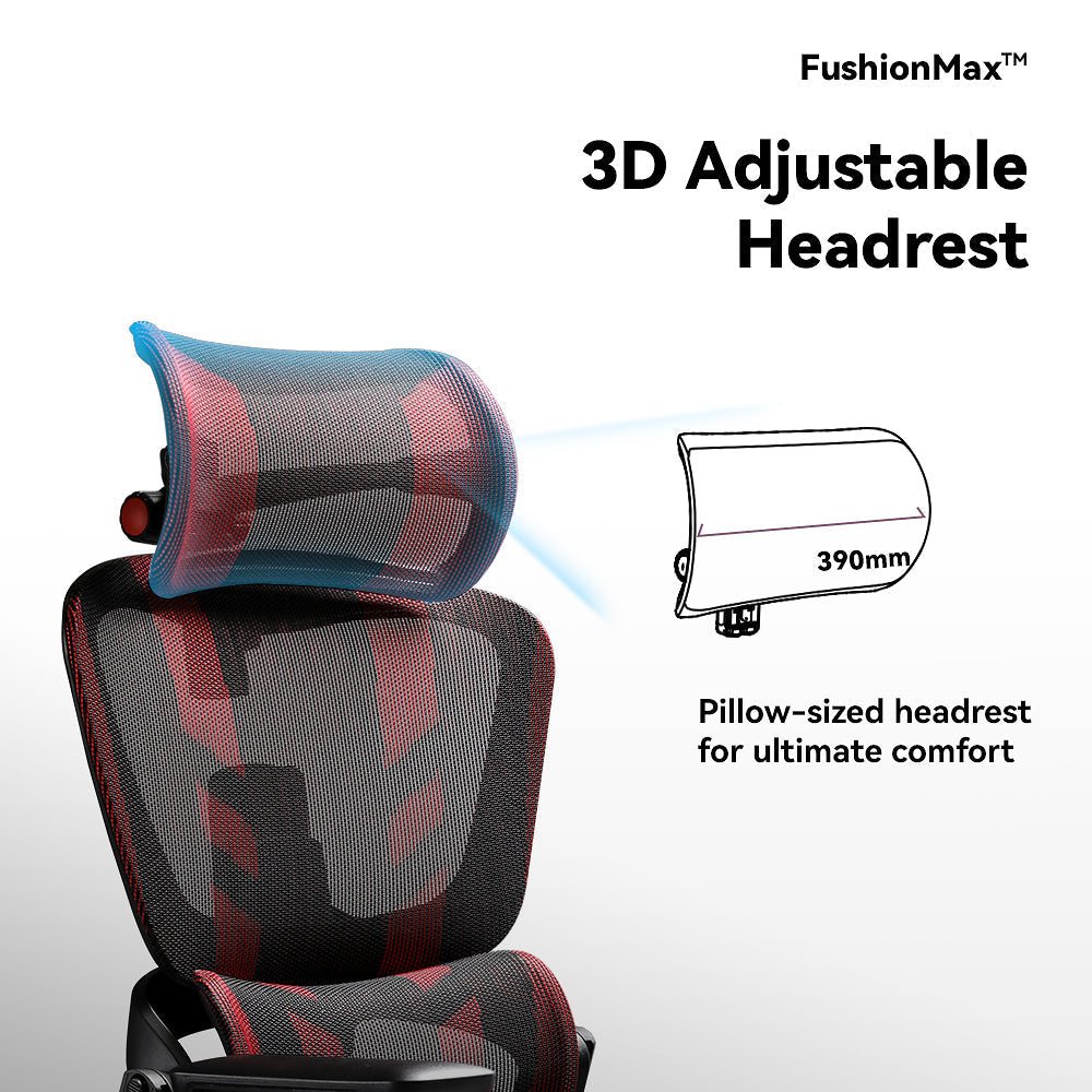 H1 Pro Ergonomic Gaming Chair is with 3D adjustable headrest pillow-sized headrest for ultimate comfort 