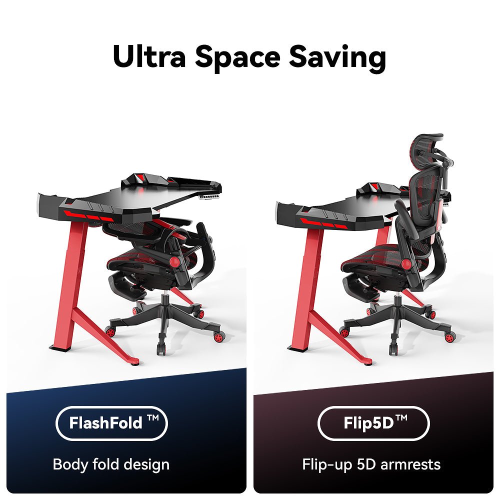 H1 Pro Ergonomic Gaming Chair is with bold design foldable for ultra space saving