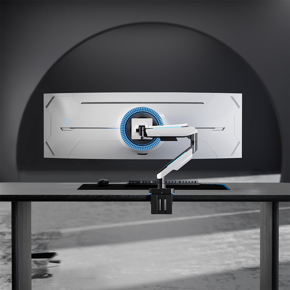 HINOMI pre-order cyber flex gaming monitor arm with rgb lighting