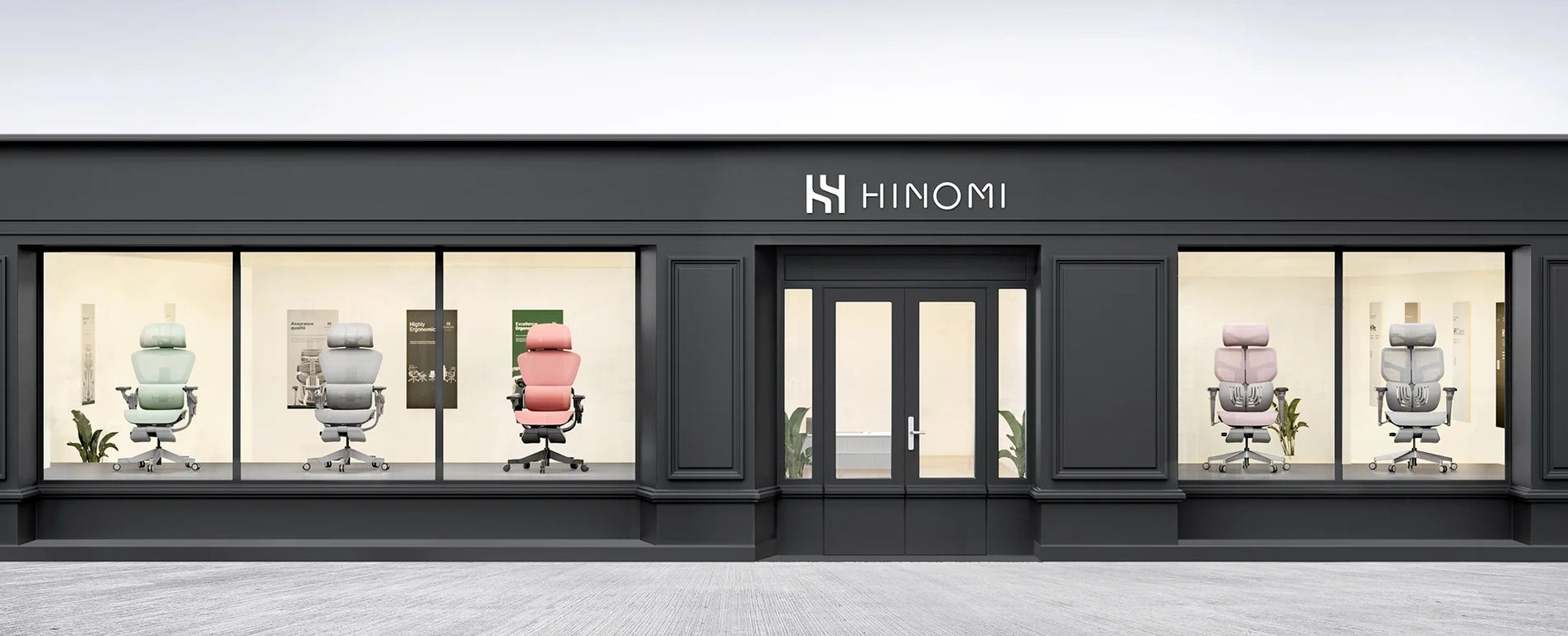 Ladenfront des Hinomi Showrooms in Paris
